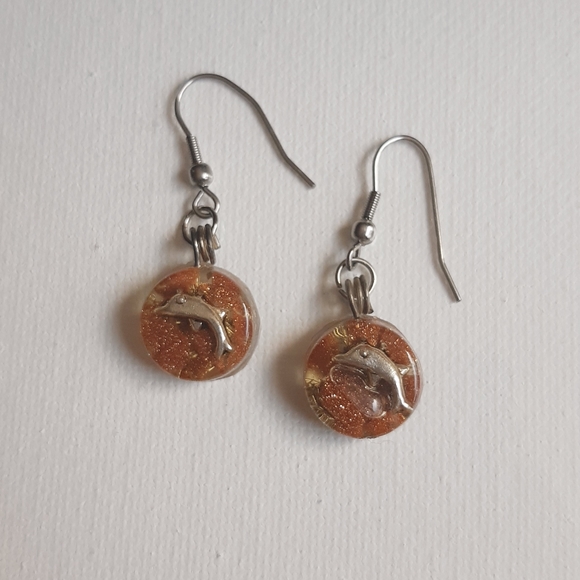 Earrings _Dolphins - Picture 3 of 3